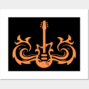 Guitar Tattoo Art Design Posters and Art